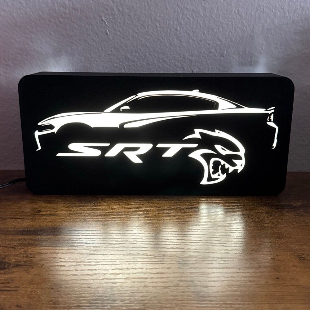 Custom Light Box Inspired By SRT Hellcat Sing Lamp